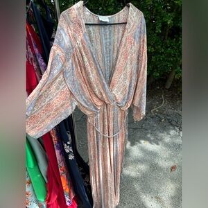 Flowy romper with waist tie